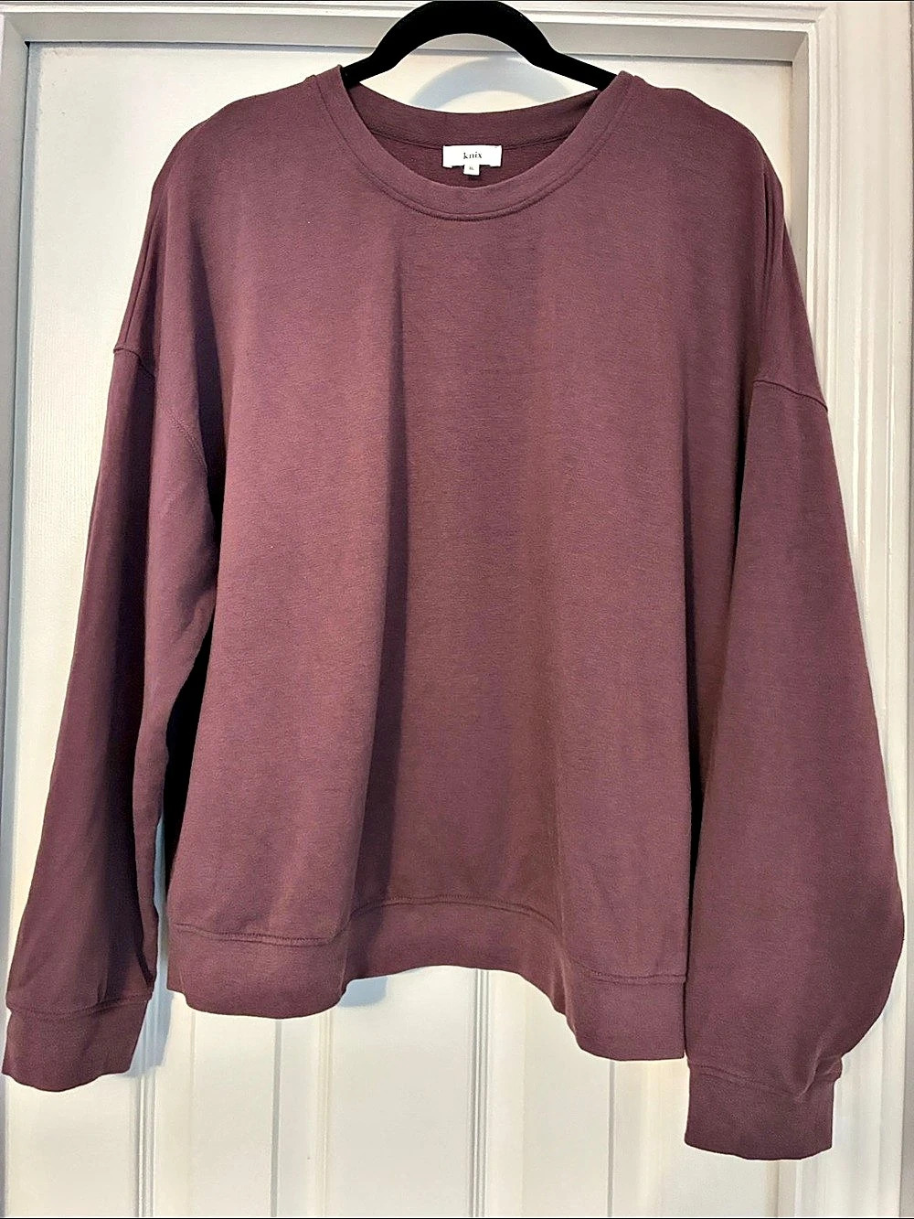 Knix Long Sleeve Sweatshirt in Plum XL Like New
